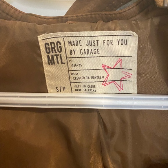 Brown leather jacket with original tag - Picture 2 of 4